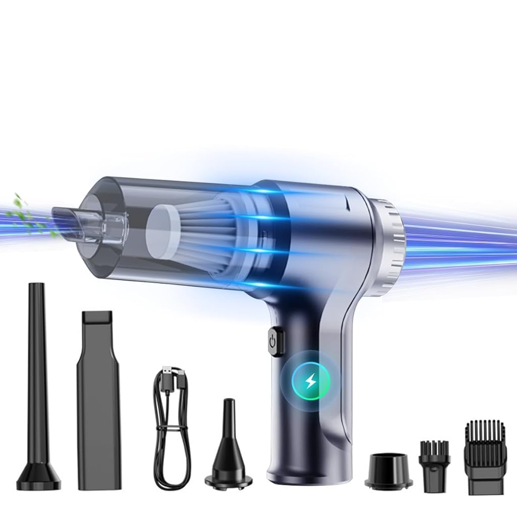 ZORBES® Electric Compressed Air Duster, 11000PA USB Handheld Cordless Air Duster Electric Air Blower with 2 Speeds, Car Vacuum Cleaner & Multi Nozzle 4000mAh Cordless Air Blower Dust Cleaner for Home Computer ZORBES® Electric Compressed Air Duster, 11000PA USB Handheld Cordless Air Duster Electric Air Blower with 2 Speeds, Car Vacuum Cleaner & Multi Nozzle 4000mAh Cordless Air Blower Dust Cleaner for Home Computer
